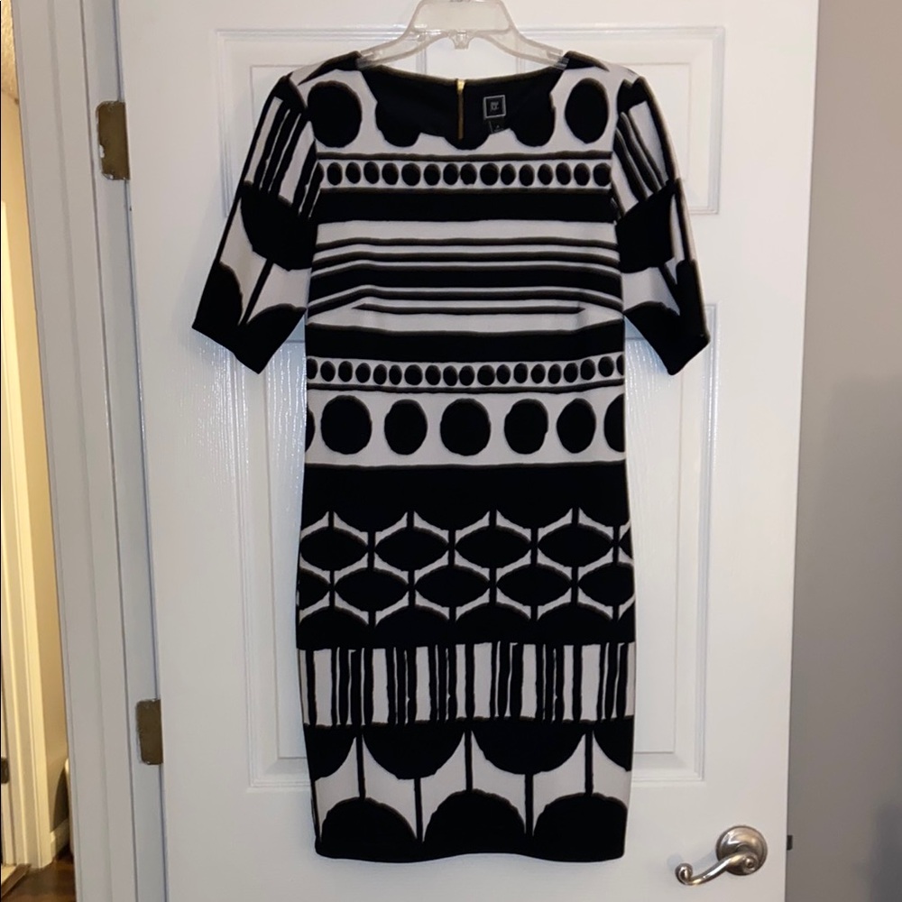 Black and White Patterned Dress